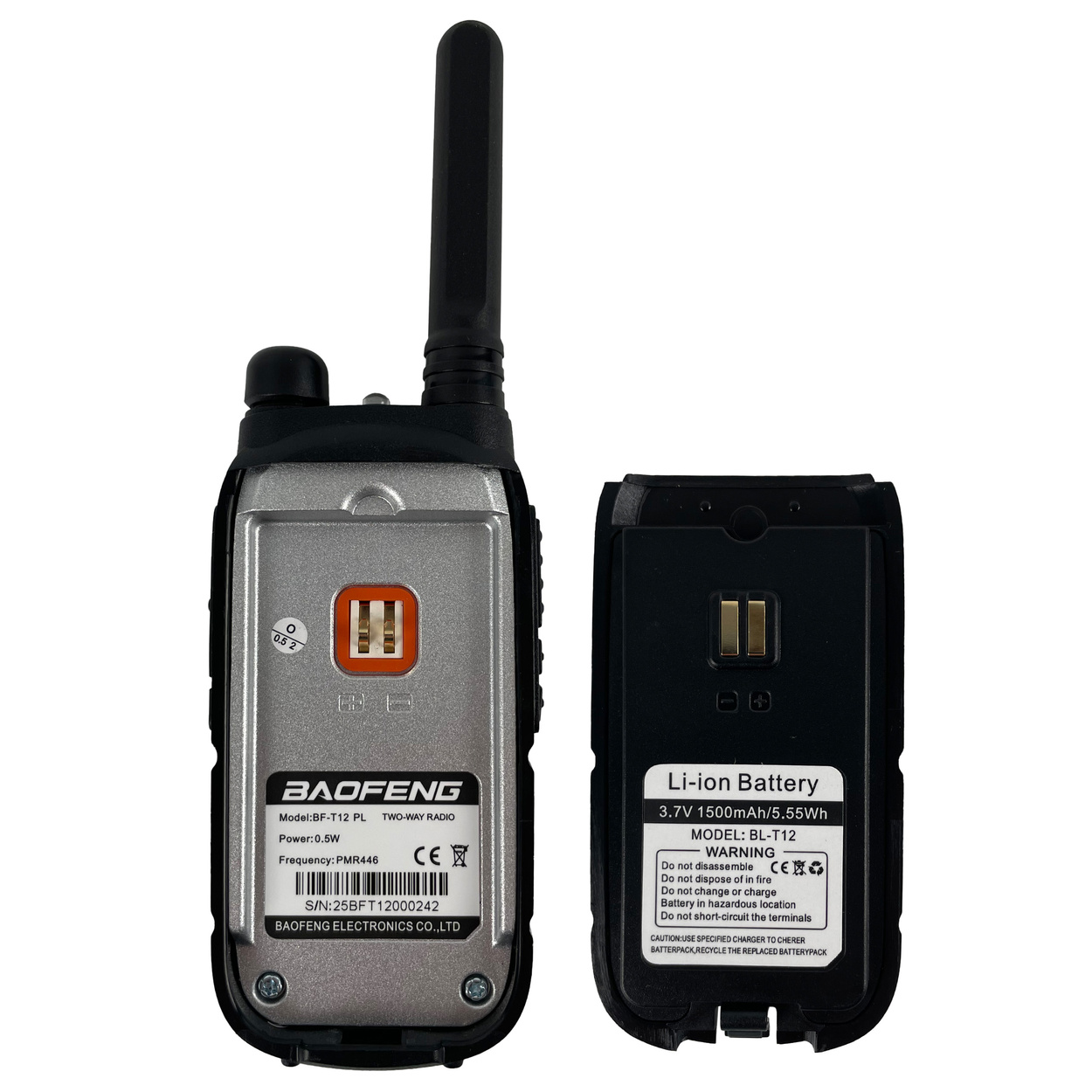 2x Radiotelefon Baofeng BF-T12 PL 0,5W