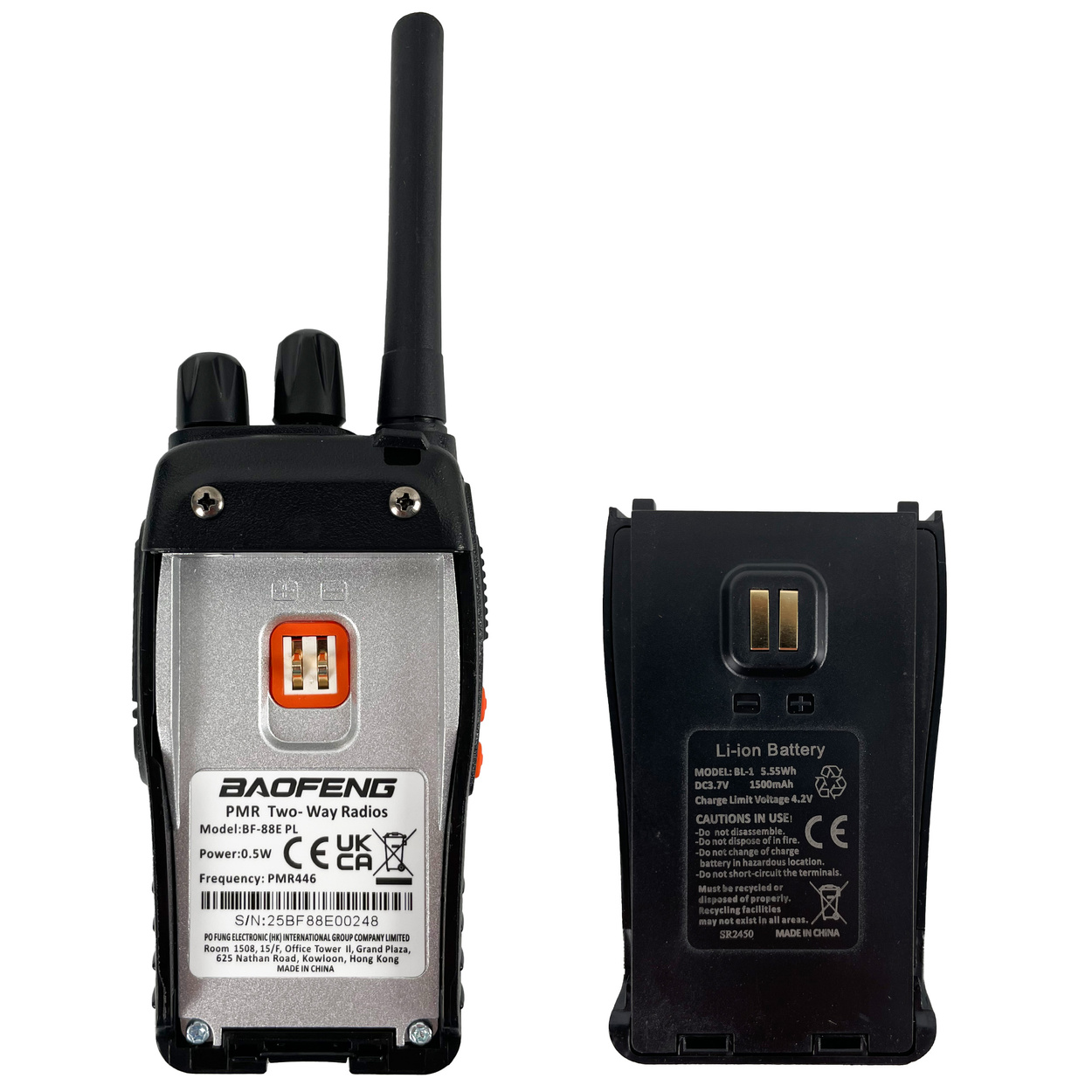 2x Radiotelefon BAOFENG BF-88E PL 0,5W