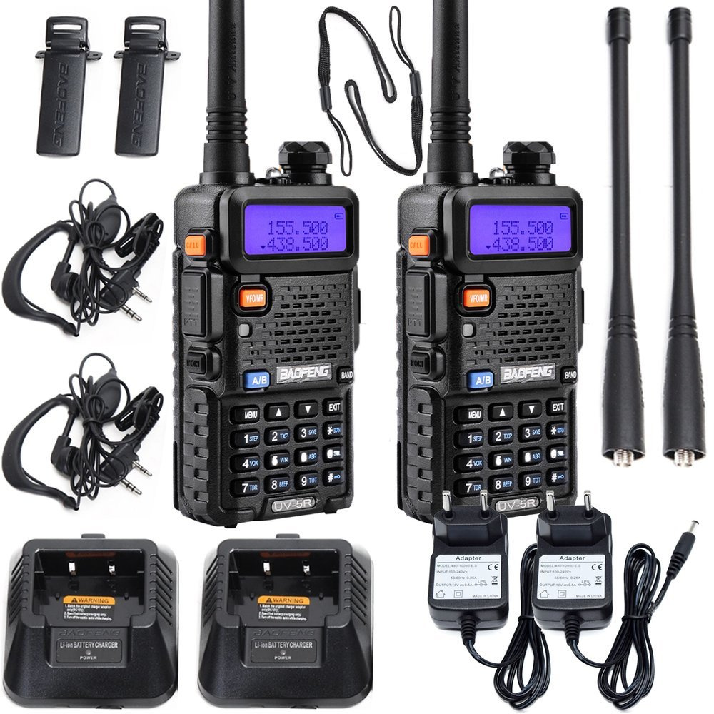 2 x Baofeng UV-5R 5W Radiotelefon Krótkofalówka Radio